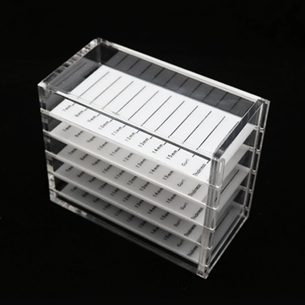 

Storage Box False Eyelashes Acrylic Pallet Holder Makeup Salon Individual Stand Transparent Cosmetic Case 5 Layers Organizer