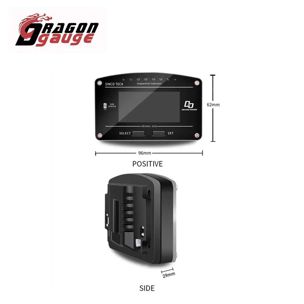 DRAGON GAUGE ̽  г, OLED  ÷, Ǯ  ŰƮ, ڵ ٱ  , 12V  , 10 in 1
