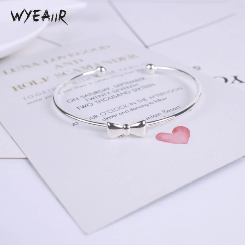 WYEAIIR корейский модный милый студенческий подарок с бантом литературное серебро