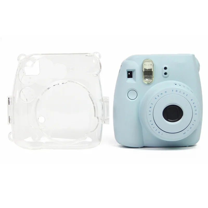 Прозрачный Пластик крышка Фотоаппарат моментальной печати защиты сумка с ремешком для ЖК-дисплея с подсветкой Fujifilm Instax Mini 9/8/8