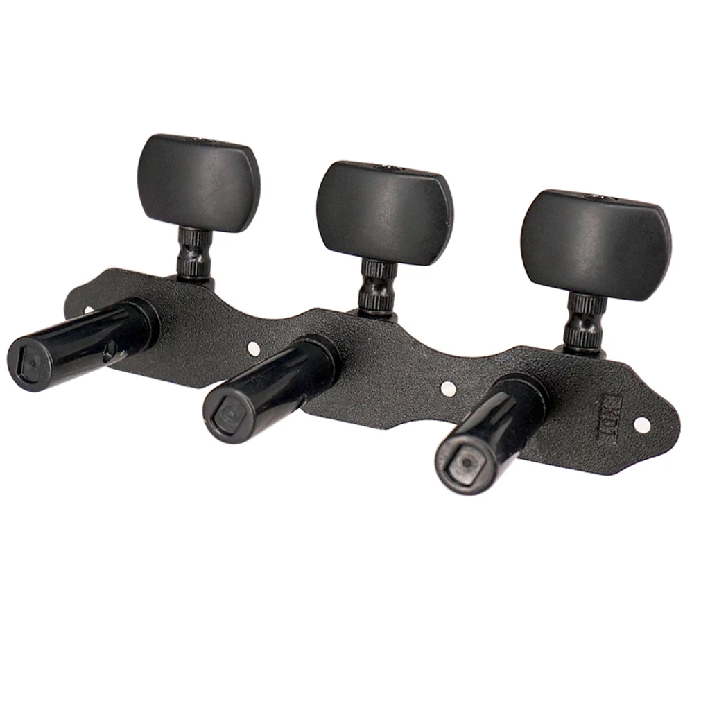 2 Pieces Open Gear Guitar Tuning Pegs Black Folk Guitar Tuner Machine