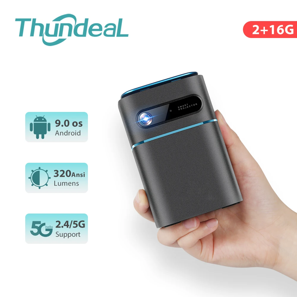 Мини DLP-проектор ThundeaL 2K 4K Портативный Pico Smart Android 9 Wi-Fi |
