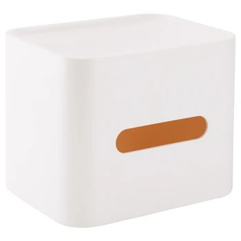 

Tissue Storage Box Living Room Minimalist Office Plastic Square Napkin Towel Container Desktop