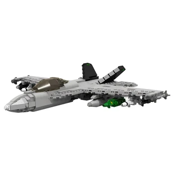 

532Pcs DIY Assembly Moc Small Particles Military F18 Battleplane Building Blocks Model Gift Home Decor