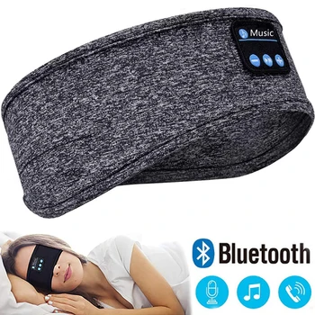 

Bluetooth 5.0 Earphone Sleep Mask Sport Headband Soft Headphone Sleeping Wireless Music Headset with Mic
