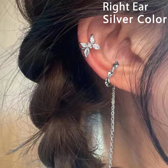 Korean Rhinestone Butterfly Drop Earrings For Women Girls 2021 Trendy Fashion Pearl Chain Earrings Jewelry Wedding Gifts