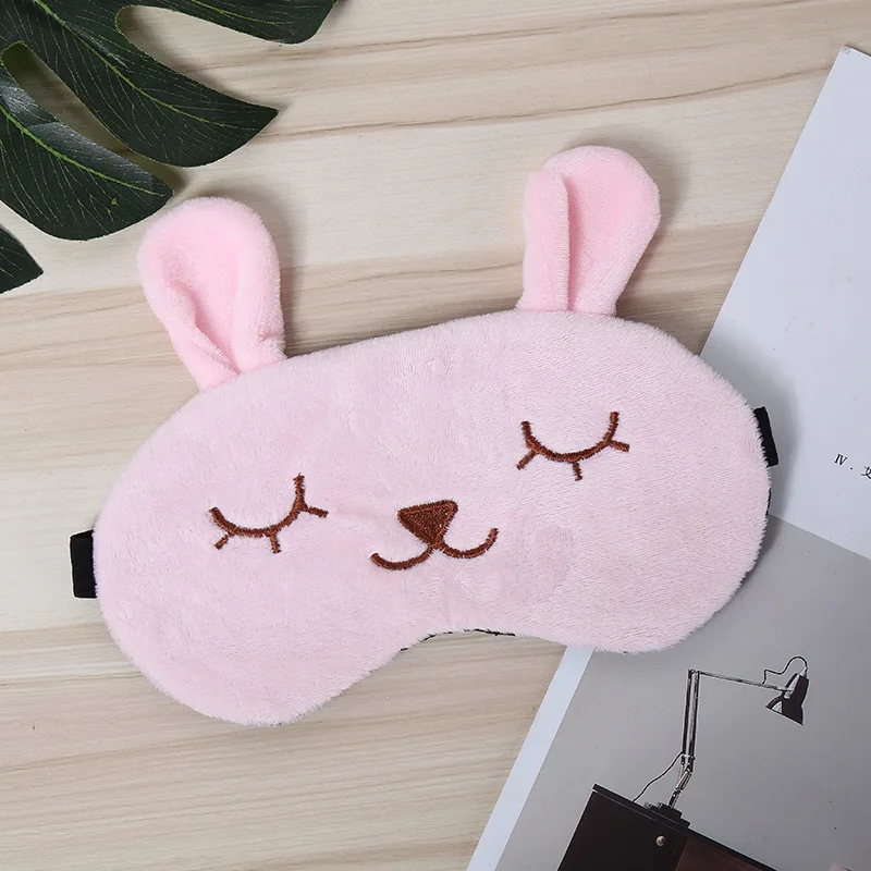 

Animal Soft Touch Cartoon Eye Mask Travel Lunch Bunny Break Sleep Shading Breathable Natural Sleep Mask Figures Gift Kids Toys