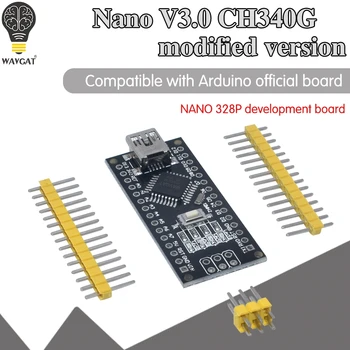

WAVGAT Nano Mini USB With the bootloader compatible Nano 3.0 controller CH340 USB driver 12Mhz Nano v3.0 Same as ATMEGA328P