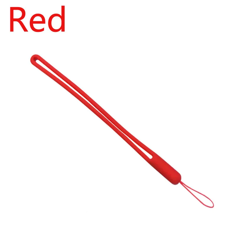 Red Короткий силиконовый для мобильных телефонов ремешок держатель телефон на запястье ремешки Lanyards брелок Ремешок ID карта тренажерный зал USB значок шнур висячая веревка - Цвет: Red