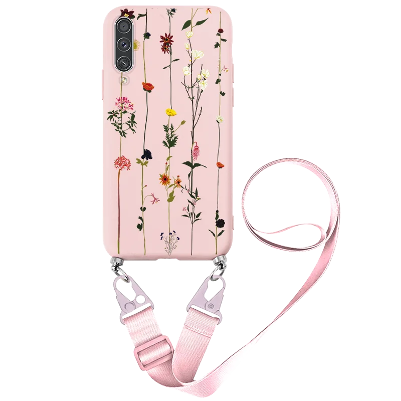 silicone cover with s pen Luxury Cord Rope Chain Lanyard Cases For Samsung Galaxy A50 A50s A30s For Samsung A50 A30s A 50 A 30 S Necklace Strap Fundas TPU kawaii samsung cases Cases For Samsung
