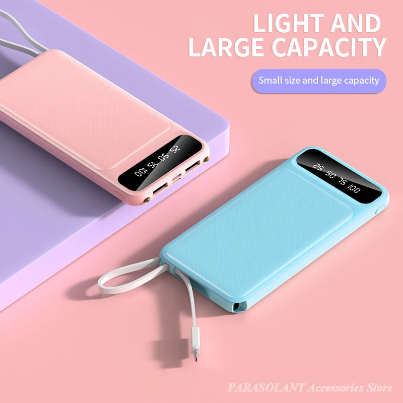 10000mAh Power Bank Portable Charging External Battery Power Bank Dual Usb Fast Charge Small Charging Treasure For Xiaomi