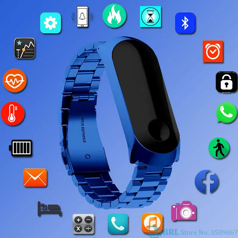 

Stainless Steel Smart Watch Men Women For Android IOS Smartwatch Electronics Smart Clock Sport Fitness Tracker Hours Smart-watch