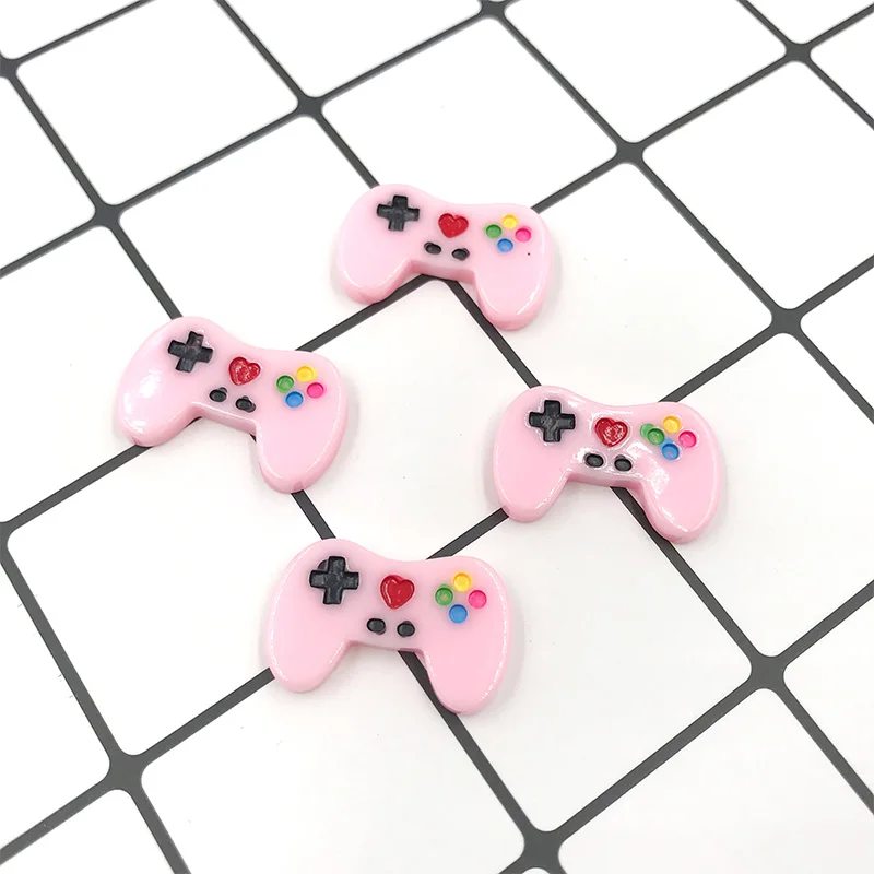 Light pink 10 шт. кавайный игровой контроллер с плоской задней частью, кабошоны из смолы для украшения мобильного телефона, чехол, аксессуары для украшения своими руками - Цвет: Light pink
