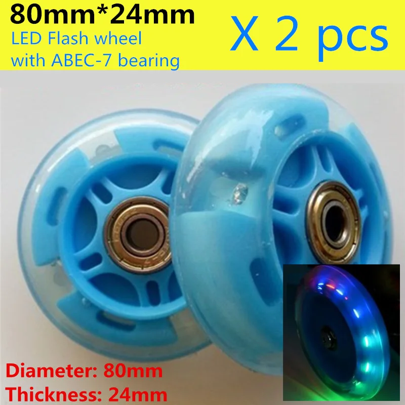 LED Flash Rear Tire 3 In 1 Children Scooter Rear Wheel For Kids 3-wheels Car LED Shine Roller Cycling Behind Durable Elastic PU scooter wheels