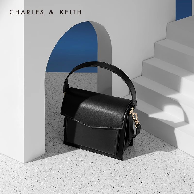 CHARLES＆KEITH Новинка на Весну и Лето2020 CK2 80270553Женская Cумка плечо с Откидной крышкой