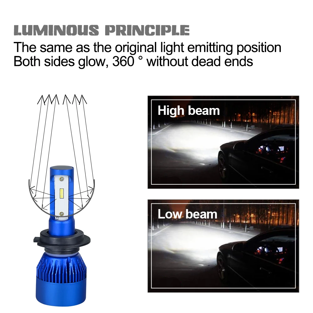 2 шт. Автомобильные светодиодные лампы H4 H7 H11 9005 Hb3 для Lexus