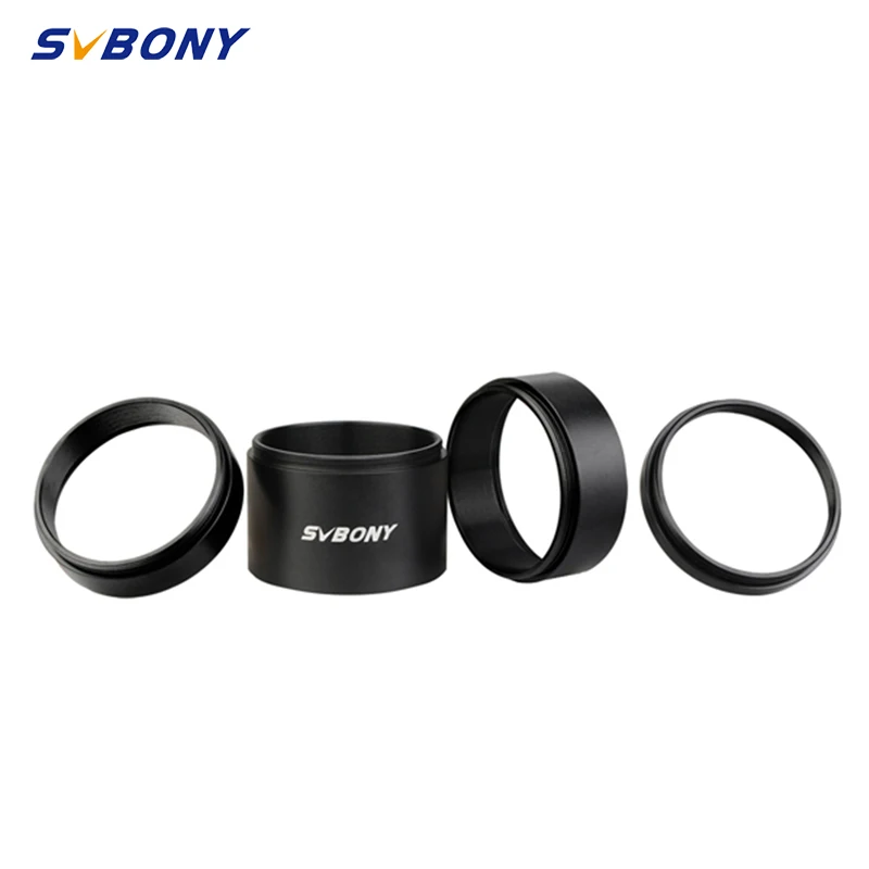 

SVBONY 2" M48 Extension Tube Kit 5/10/15/30mm M48x0.75 on Both Sides for Astronomy Professional Telescope Astrophotography SV119