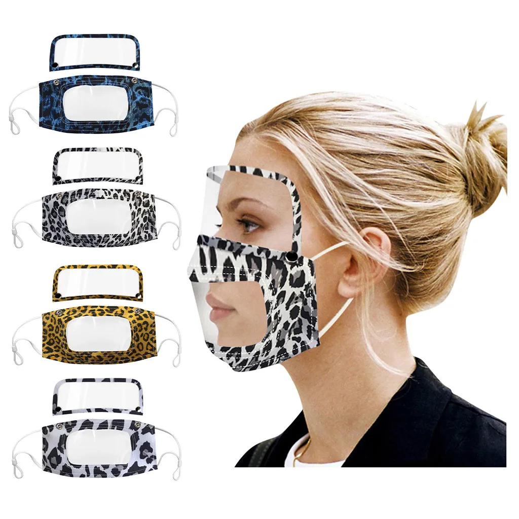 Reusable Clear Protective Mask 2020 New Antis Pollution Mouth Leopard Mascarilla Washable Face With Protection Eyes |