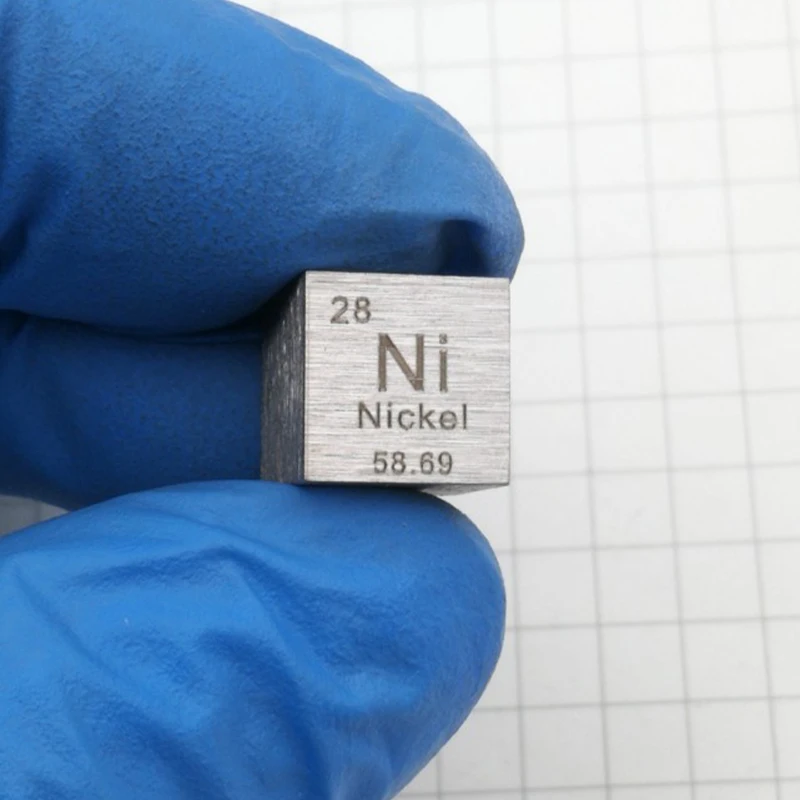 Free shipping nickel metal carved element periodic table ingot 10 mm cube ~8.9g Ni with 99.6% purity 5pcs & 10pcs density cubes (2)