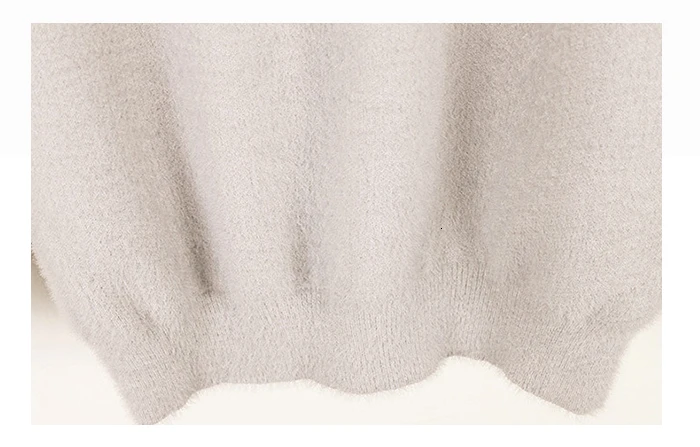 Корейский Элегантный шикарный фланелевый джемпер женский зимний плюшевый свитер с длинным рукавом Вязаный Водолазка свободные пуловеры Теплые бархатные Топы
