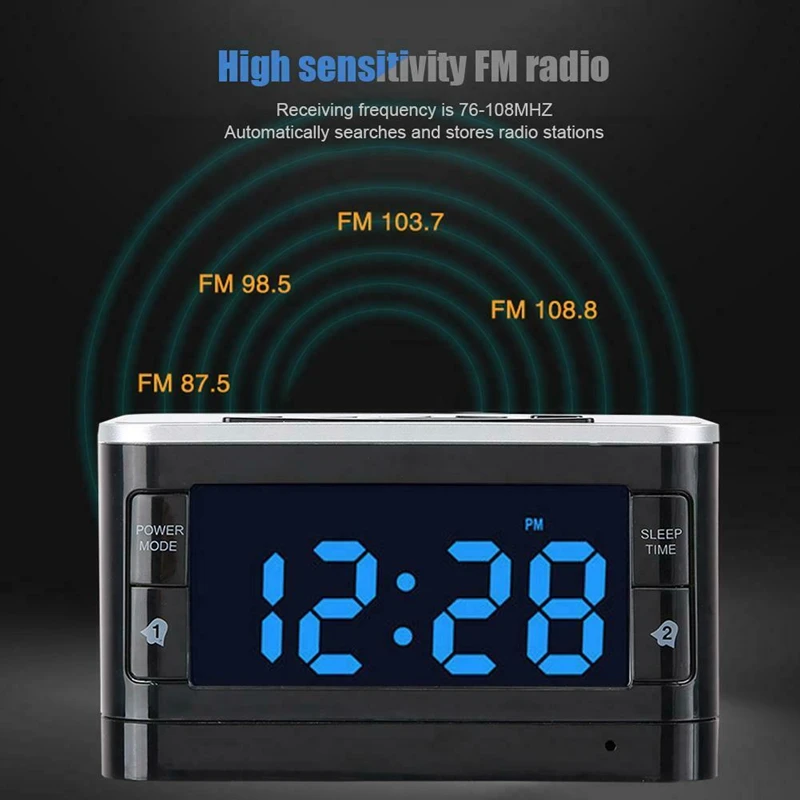 T8 Bluetooth динамик Повтор Будильник fm-радио с беспроводным зарядным устройством USB OTG порт дистанционное управление для IPhone samsung