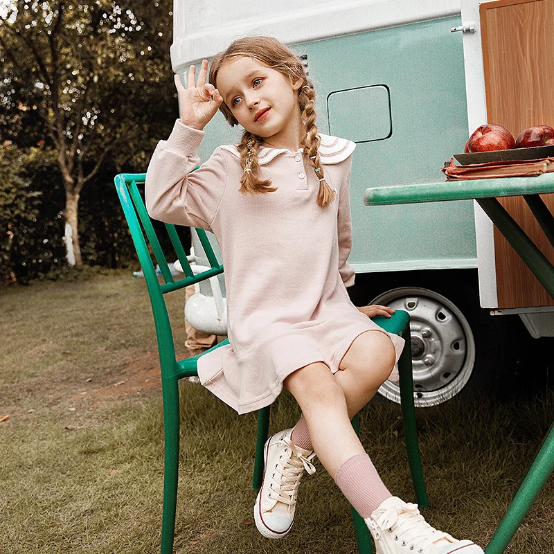 

Girls' Dresses Spring And Autumn Children's Peter Pan Collar A-line Cute Princess Dress Kids Dresses For Girls Designer Brands
