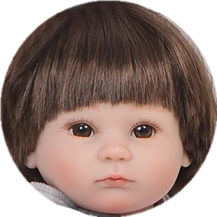 dark brown wig Bebe reborn Реалистичная девочка новорожденный живой силикон reborn Младенцы Куклы Игрушки для детей подарок на день рождения - Цвет: dark brown wig