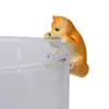 New cute pets puppy Shiba Inu on the edge of cup glass Model figures dog figurine Christmas Gift Kids Toy Cute Animal Model 1