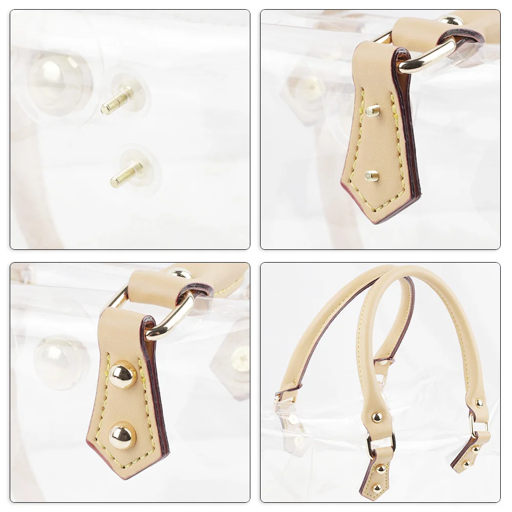 2Pcs 40cm Cow Leather Bag Handles Replacement Handbag Purse Shoulder Strap for Women DIY Handmade Bag Accessories