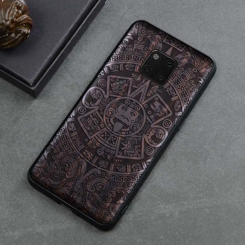1 Для huawei mate 20 Pro Чехол черное дерево чехол для huawei mate 20 резной ТПУ бампер Деревянный чехол для huawei mate 20 X Pro - Цвет: 1
