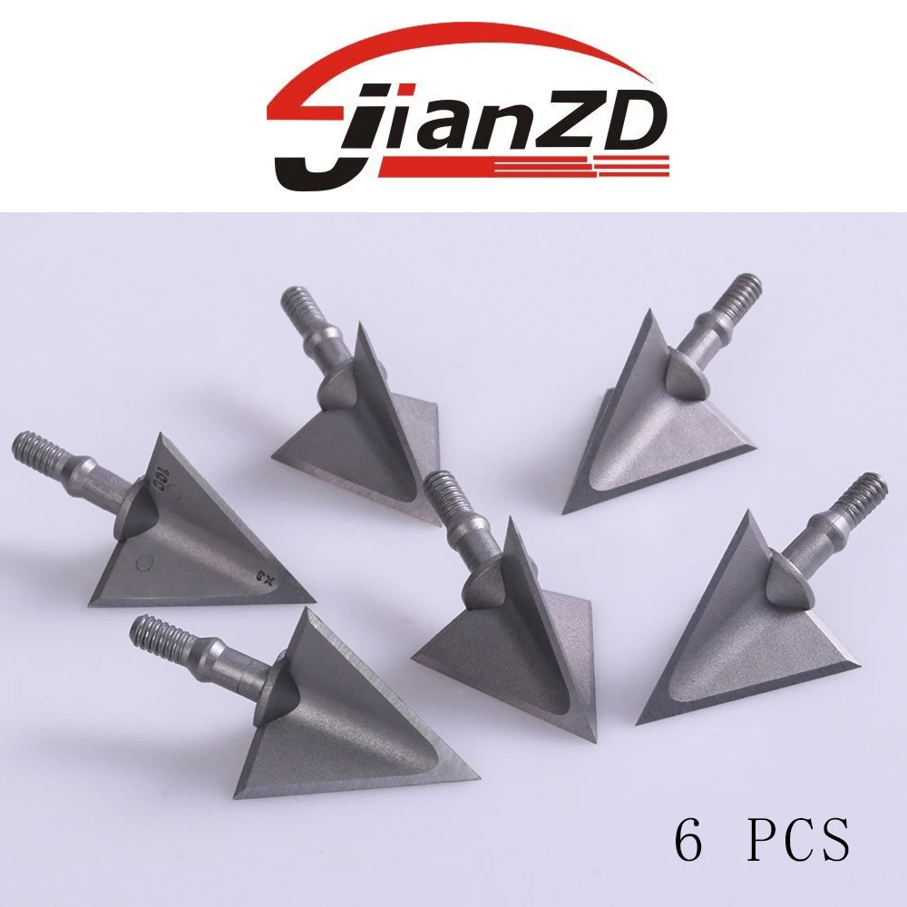 

6pcs Archery 100Grain 3 Blades Screw-in Arrowheads Crossbow Hunting Blade Tips For Bow Outdoor Hunting Shooting Accessories
