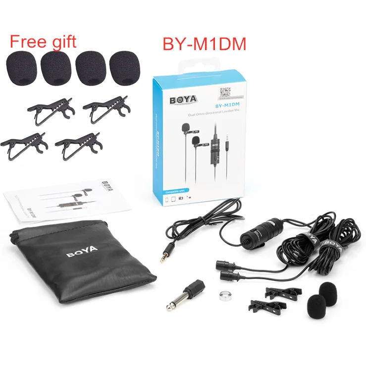 BOYA M1DM Микрофон проводной для камеры смартфон конденсаторный микрофон Запись голоса студия для iPhone для Canon MIC 3,5 мм