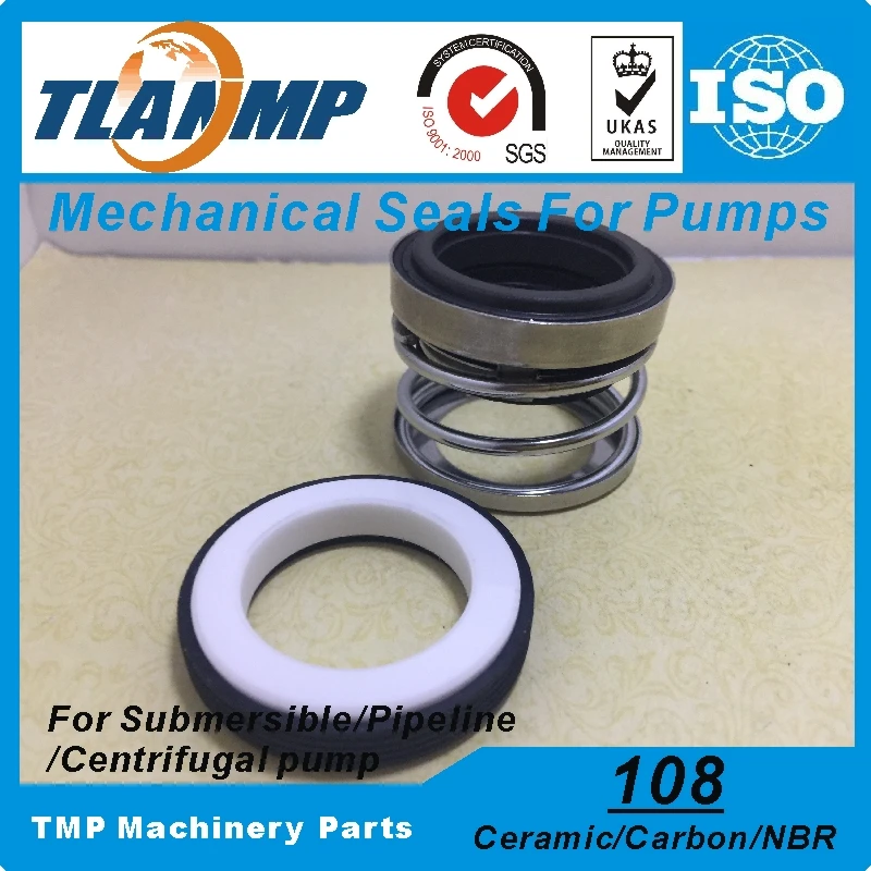 108-40 Mechanical Seals (Material: Carbon/Ceramic/NBR) Shaft Size 40mm Single Spring Pump Seal Used in Clean/Waste Water,Oil
