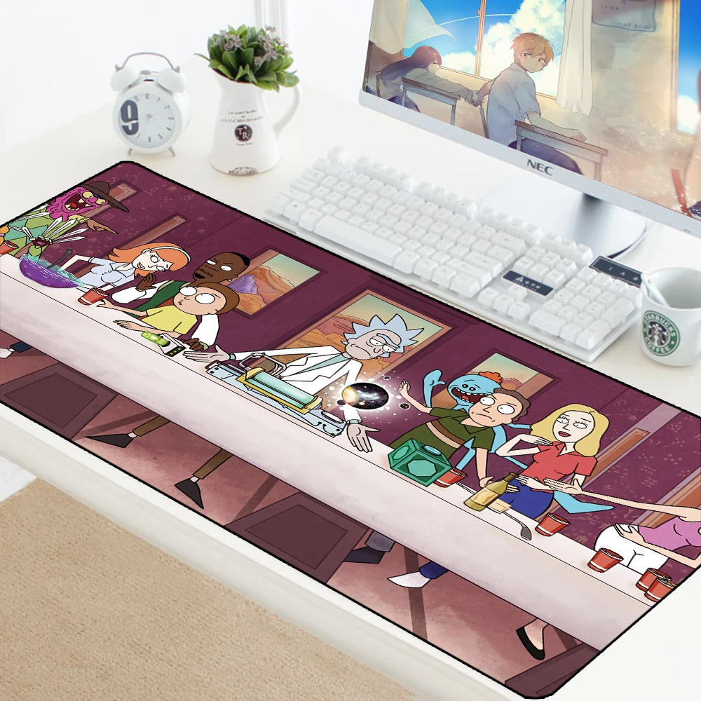 

Rick And Morty Mousepad Large Gaming Mouse Pad Non-slip Lock Pad Rubber Computer Gamer Keyboard Mouse Mats Notebook Laptop Mat