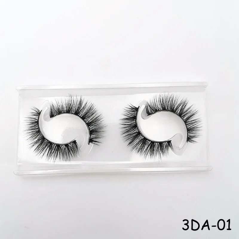 

HUARUITAI 2 Pairs 6D Mink False EyelashesCrisscross Natural Makeup Eyelash Fluffy Mink Fake Lashes