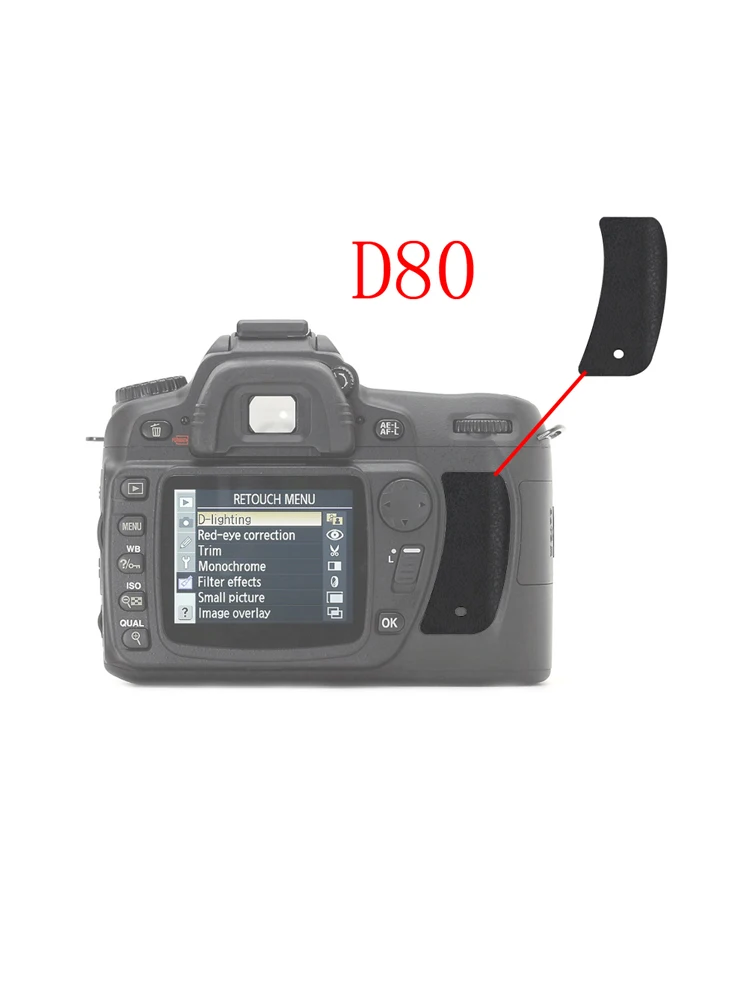 10 шт./лот для Nikon D80 резиновая задняя крышка для камеры DSLR запасная деталь для ремонта - Цвет: D80