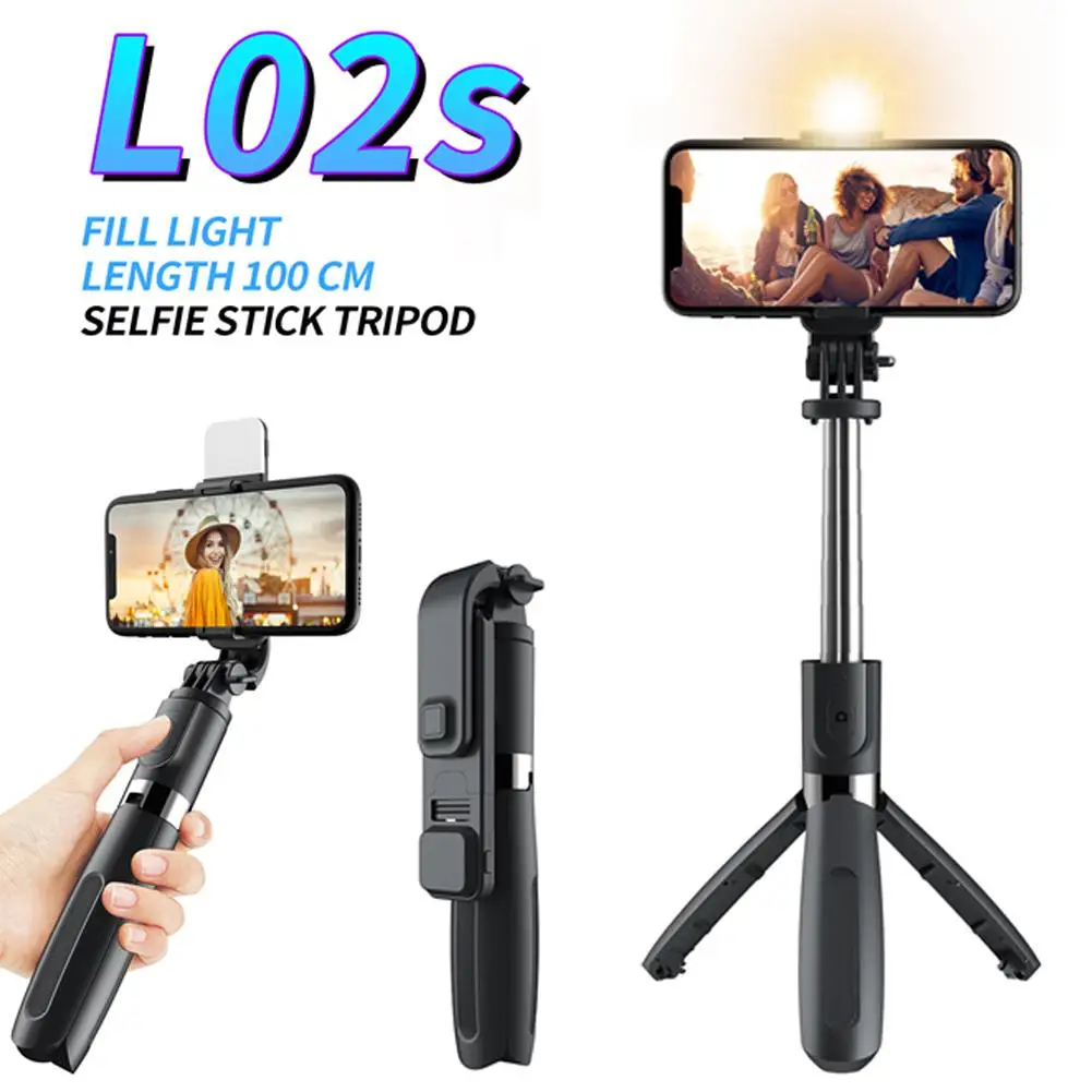 

Bluetooth Wireless Selfie Stick Tripod With Remote Control and LED Fill Light Selfie Extendable Foldable Monopod For Smartphone