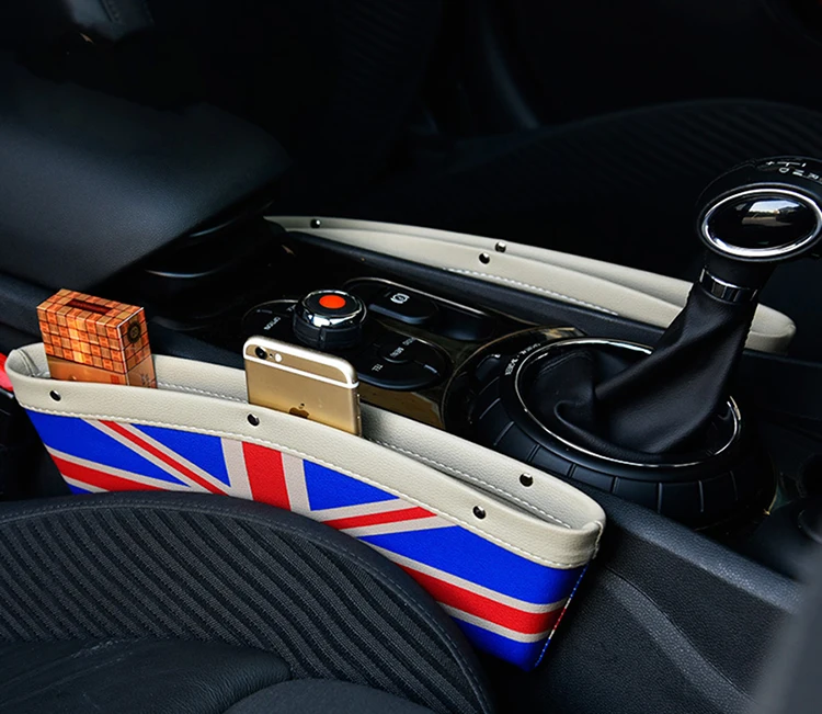 Car Seat Storage Box Organizer Seat Side Slit Pocket Wallet Phone Coins Keys Holder for MINI COOPER R52 R53 R56 R60 F55 F56 F60