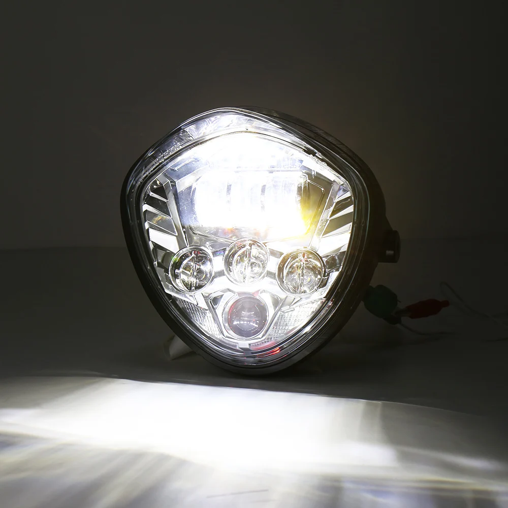 12V 50W фары для мотоцикла круглый светодиодный фар дальнего света универсальная фара мотоцикла Водонепроницаемый фар