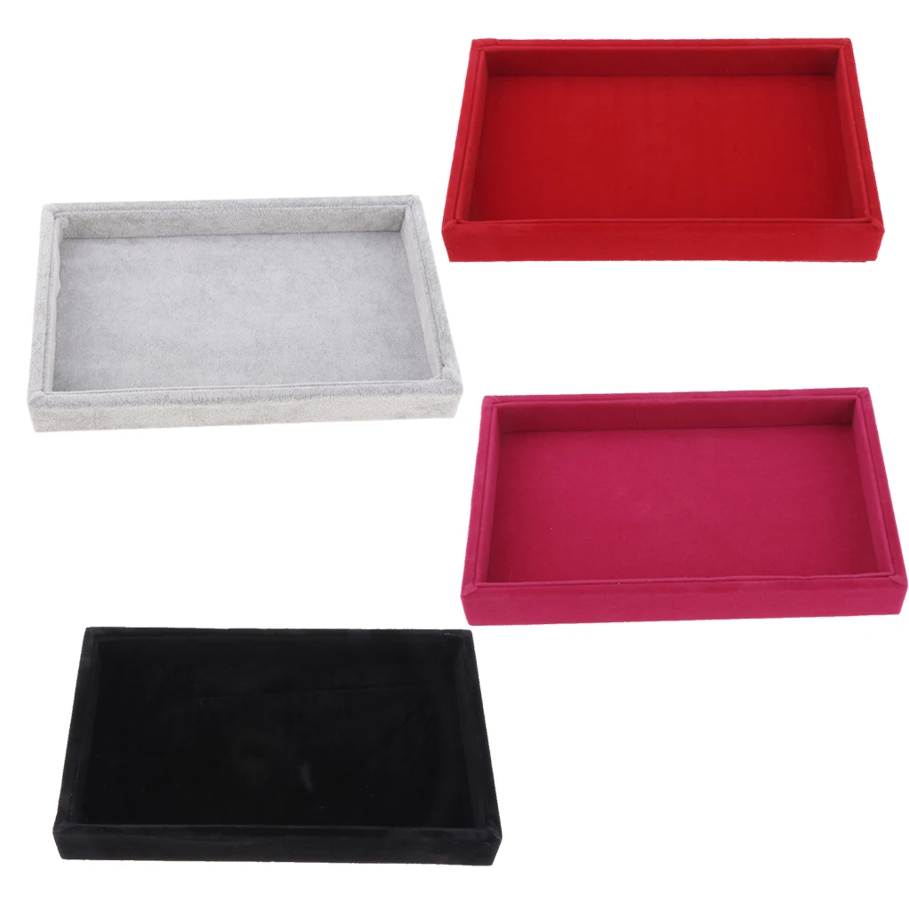 Velvet Necklace Bracelet Earring Anklet Jewelry Display Tray Case Organizer for Jewelry Store Home Use