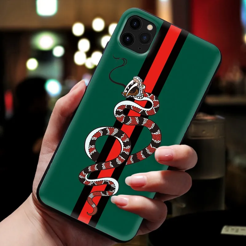 Luxury GG snake soft case for iphone 13 12 MINI 11 pro x xs max xr 8 7 6 6S plus SE 2 silicone phone cover fashion coque fundas