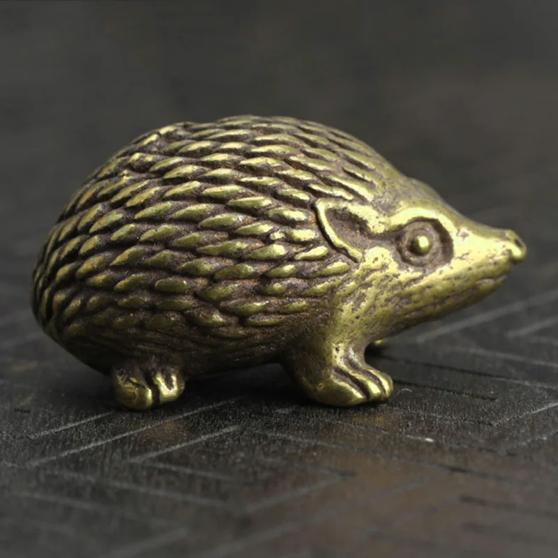 1х Цельная медная Статуэтка ежика железные рабочие аксессуары подвеска