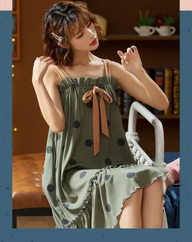 

2020 new girls sexy suspender pull rope dress solid summer sleeveless dress summer comfortable cotton fabric ladies Home Clothes