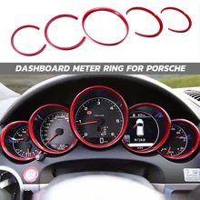 Автомобильный интерьер автомобильные аксессуары измеритель приборной панели кольцо крышки отделка для Porsche Cayenne 958 2011