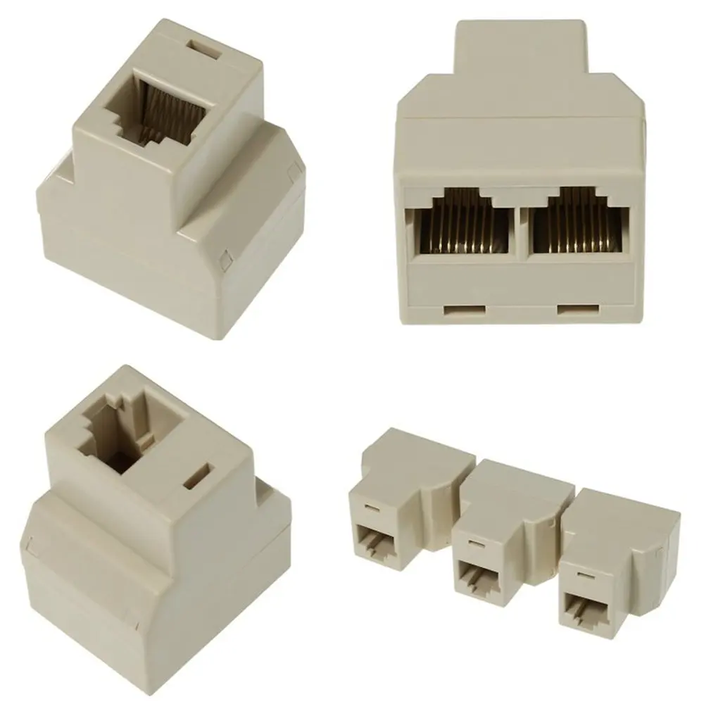 5 шт./компл. Ethernet RJ45 1 Женский до 2 сетевой LAN разветвитель адаптер разъем|Сетевые