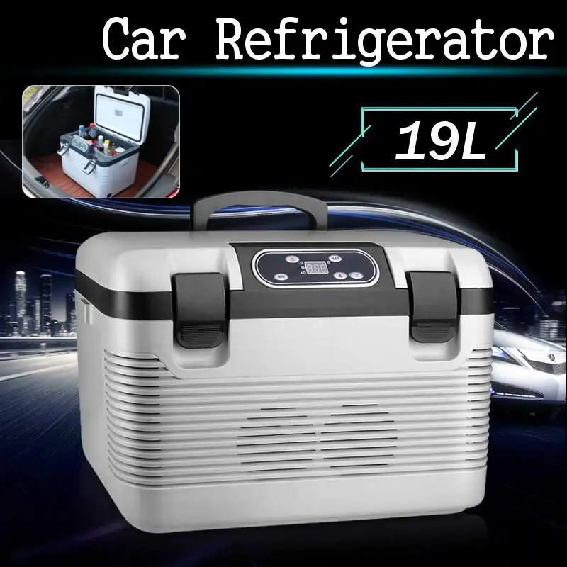 

19L Car Refrigerator 68W DC12-24V/AC220V Freeze heating Fridge Compressor for Car Home Picnic Refrigeration heating -5~65Degrees