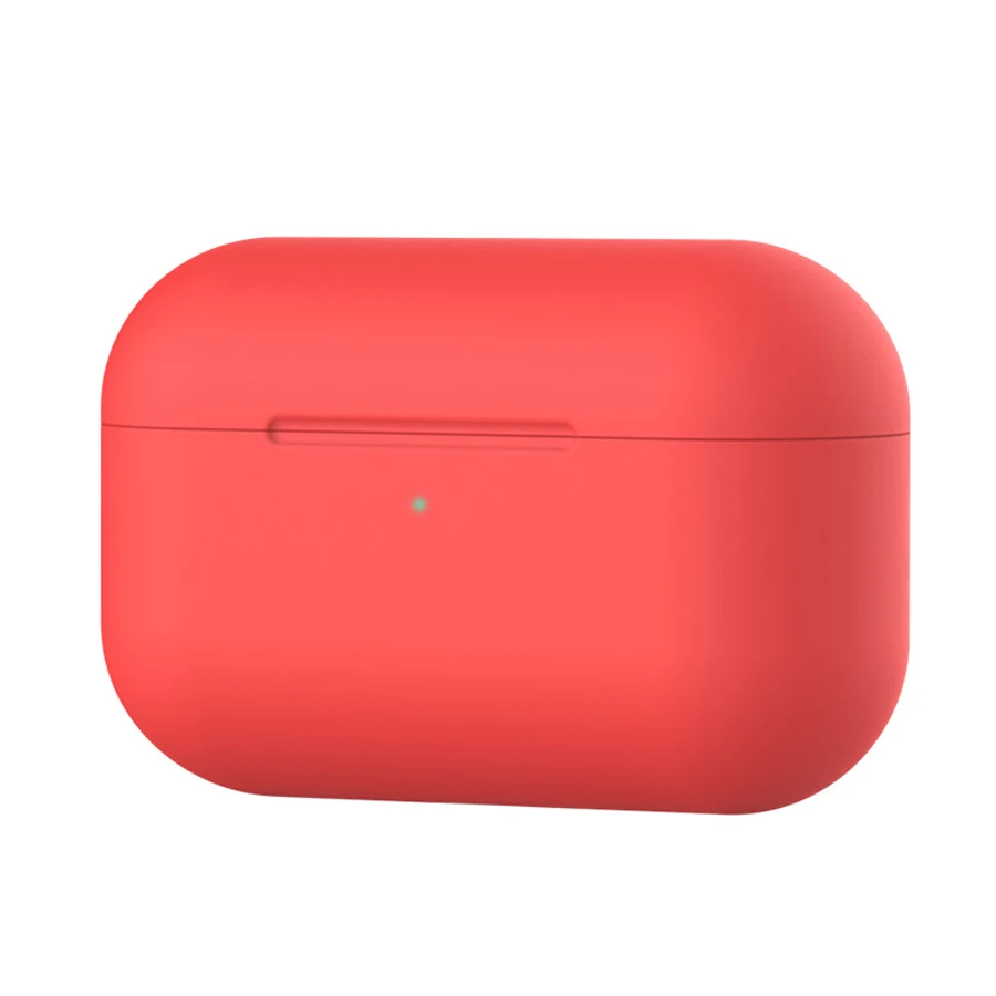 Роскошный силиконовый чехол для Apple Airpods Pro чехол s чехол беспроводной чехол для наушников для Air pods 3 силиконовый защитный чехол - Цвет: red
