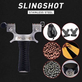 

Big Power Slingshot High Precision Laser Catapult Bow Professional Hunting Accessories Rubber Band For Outdoor Shooting Practice