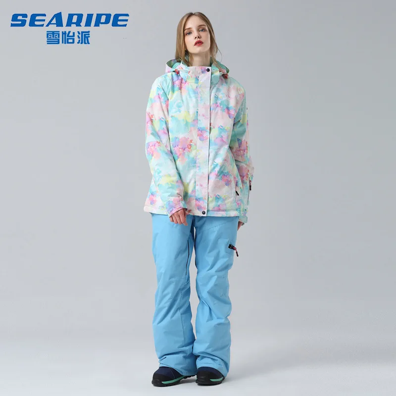 

Winter Ski suit Women High Quality Ski Jacket +Pants Snow Warm Waterproof Windproof Skiing Snowboarding Female Ski Suits
