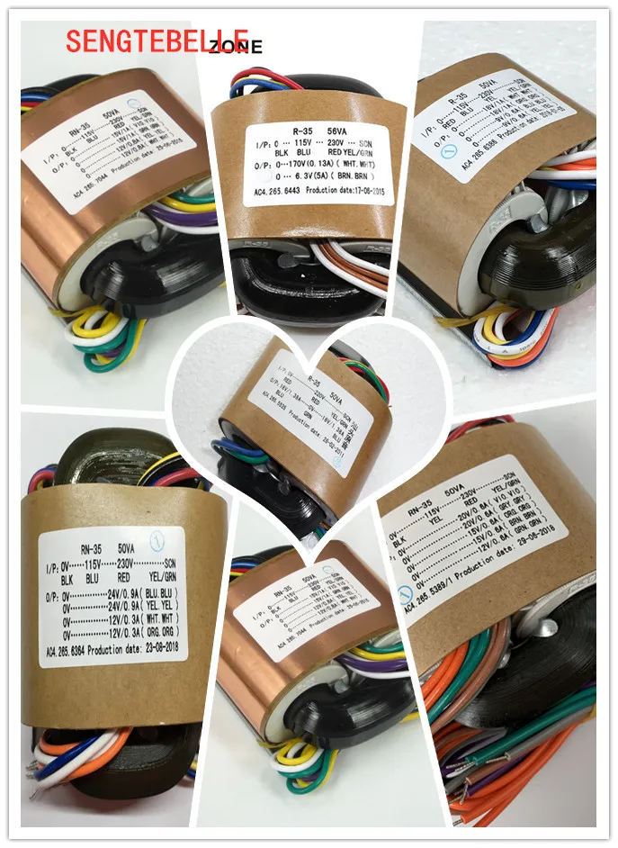 1PCS 50W 50VA R core transformer for amplifier tube preamp headphone dac phono AMP power supply